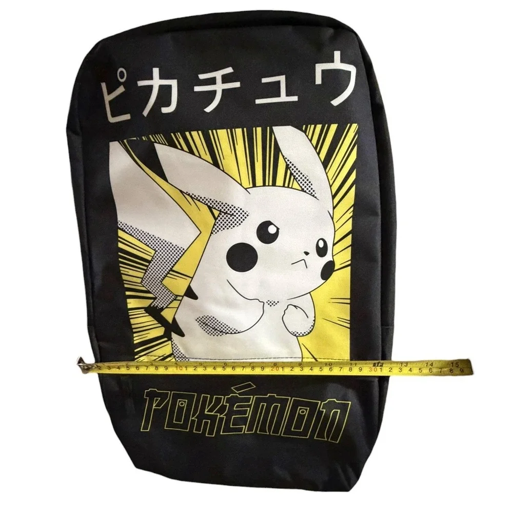 Pokemon Pikachu Kanji Black Backpack Bioworld 2022 Tech Sleeve 11